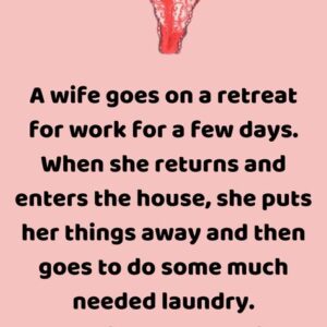 A wife goes on a retreat for work for a few days.(Just for Fun))